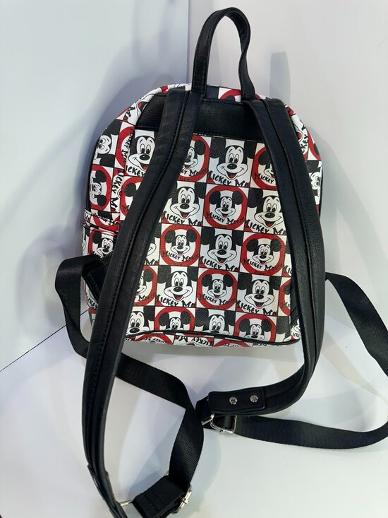 Loungefly Mickey Mouse Checkerboard Mini Backpack Red Black main image 5